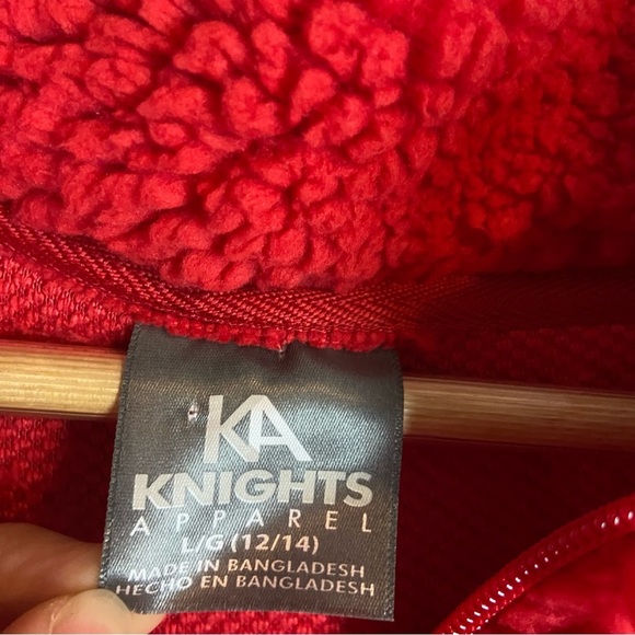 Knights Apparel Red Bulldogs Red Fleece Pullover Sweatshirt - Picture 3 of 7